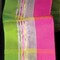 The Ribbon People Sheer Green and Pink Striped Woven Wired Craft Ribbon 1.5" x 27 Yards